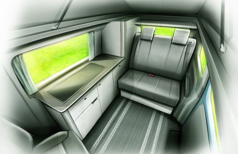 Artist impression of a LEVC e-Camper interior